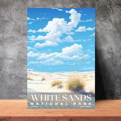 White Sands National Park Poster, Travel Art, Office Poster, Home Decor | S6 - image3